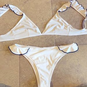 Bikini set white and black cute